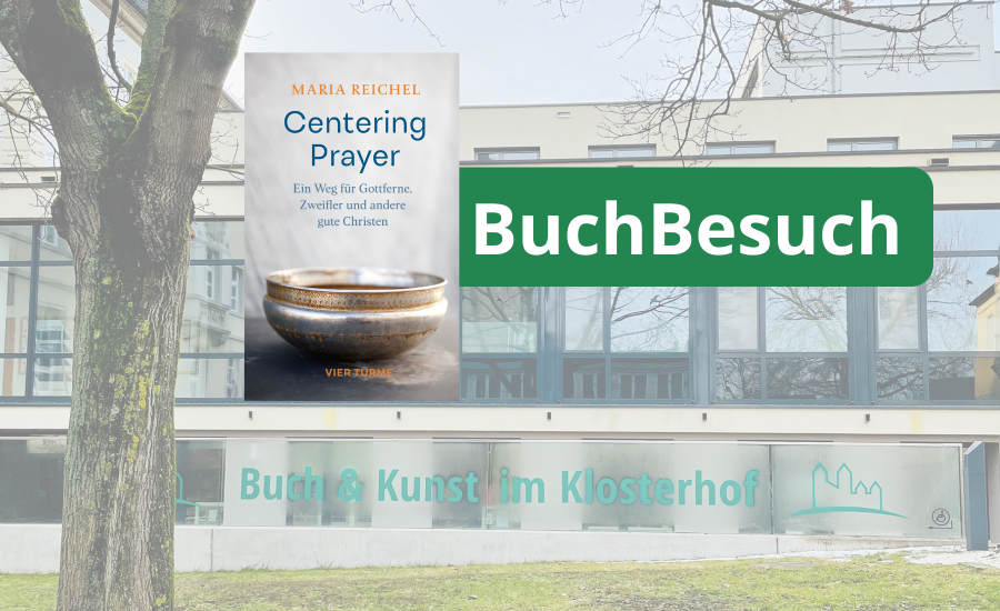 Abbildung der Buchhandlung sowie des Buchs "Centering Prayer"