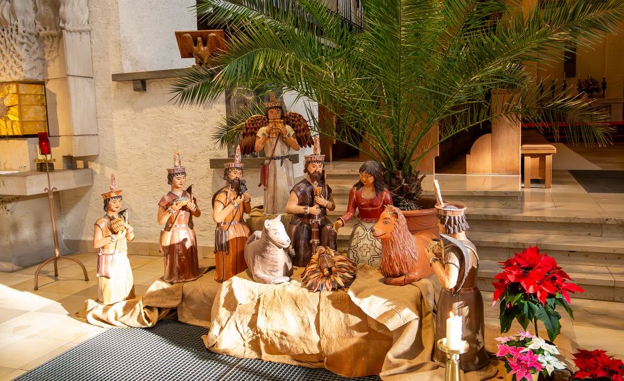 Peruanische Krippe in der Abteikirche